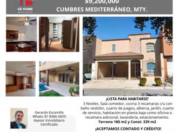 Casa de 3 habitaciones, Monterrey · Casa con 3 Habitaciones en Venta, 339 m² de Const. Cumbres Mediterráneo