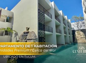 Departamento · 50m² · 1 Recámara · 1 Estacionamiento · Departamento de 1 Habitacion de Entrega Inmediata a Pasos del Mar en Tulum | con Alberca