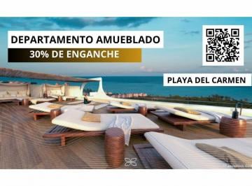 Departamento · 52m² · 1 Recámara · 1 Estacionamiento · Departamento en Venta Amueblado en Playa del Carmen Cerca de La Playa y 5ta Av