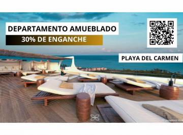 Departamento · 52m² · 1 Recámara · 1 Estacionamiento · Departamento en Venta Amueblado en Playa del Carmen Cerca de La Playa y 5ta Av