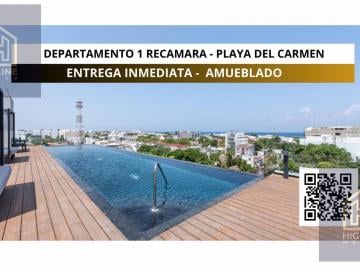Departamento · 51m² · 1 Recámara · Departamento en Venta Una Recámara Cerca de La 5ta Av Equipado y Amueblado
