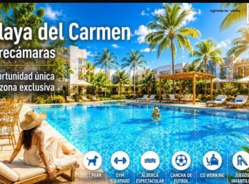 Casa · 54m² · 2 Recámaras · 2 Estacionamientos · Casa en Venta 2 Recamaras Playa del Carmen Alberca, pet Park, Cancha de Futbol