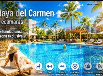 Casa · 54m² · 2 Recámaras · 2 Estacionamientos · Casa en Venta 2 Recamaras Playa del Carmen Alberca, pet Park, Cancha de Futbol