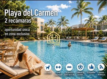 Casa · 54m² · 2 Recámaras · 2 Estacionamientos · Casa en Venta 2 Recamaras Playa del Carmen Alberca, pet Park, Cancha de Futbol
