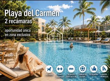 Casa · 54m² · 2 Recámaras · 2 Estacionamientos · Casa en Venta 2 Recamaras Playa del Carmen Alberca, pet Park, Cancha de Futbol