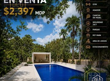 Departamento · 52m² · 2 Recámaras · 1 Estacionamiento · Departamento en Playa del Carmen 2 y 3 Recamaras con Pickleball, Padel, Gimnasio, Alberca, Pet Park