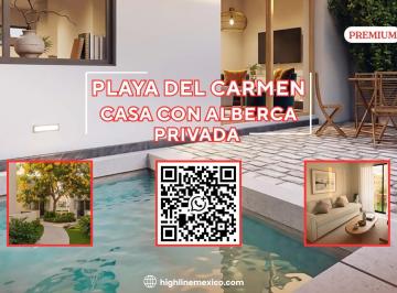 Casa · 122m² · 3 Recámaras · Oportunidad! Casa de 3 Recámaras con Alberca Privada en Playa del Carmen. Amenidades.