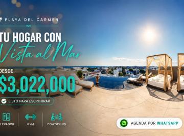 Departamento · 48m² · 1 Recámara · 1 Estacionamiento · Departamento en Venta – Playa del Carmen – 1 Recámara – Rooftop y Coworking