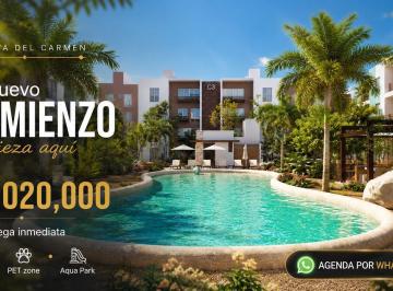 Departamento · 81m² · 3 Recámaras · 1 Estacionamiento · Casa en Venta – Playa del Carmen – 3 Recámaras – Alberca Aminutos de La Playa