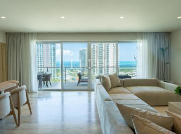 Departamento · 250m² · 3 Recámaras · 2 Estacionamientos · Departamento Amueblado de 3 Recámaras en Sls Bahía Beach Puerto Cancún