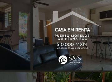 Casa de 2 habitaciones, Puerto Morelos · Casa en Renta en Puerto Morelos