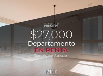 Departamento · 80m² · 2 Recámaras · 1 Estacionamiento · Departamento en Renta en Torre Agave, Zapopan | Piso 11 | 80 m² | $27,000