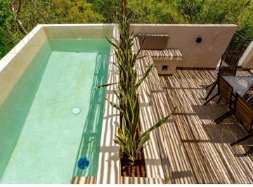 Departamento · 110m² · 2 Recámaras · 1 Estacionamiento · Rent PH 2 Bedrooms With Private Roof Top, Close To Holistika, Tulum.