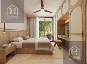 Departamento · 61m² · 1 Recámara · 1 Estacionamiento · Departamento en Venta en Tulum de 1 Habitación con Alberca, Coworking, Gimnasio, Pet - Frendly