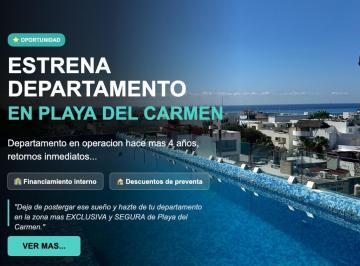 Departamento · 46m² · 1 Recámara · Airbnb en Operacion en Venta! 5ta Av Playa del Carmen, Estudio Amueblado