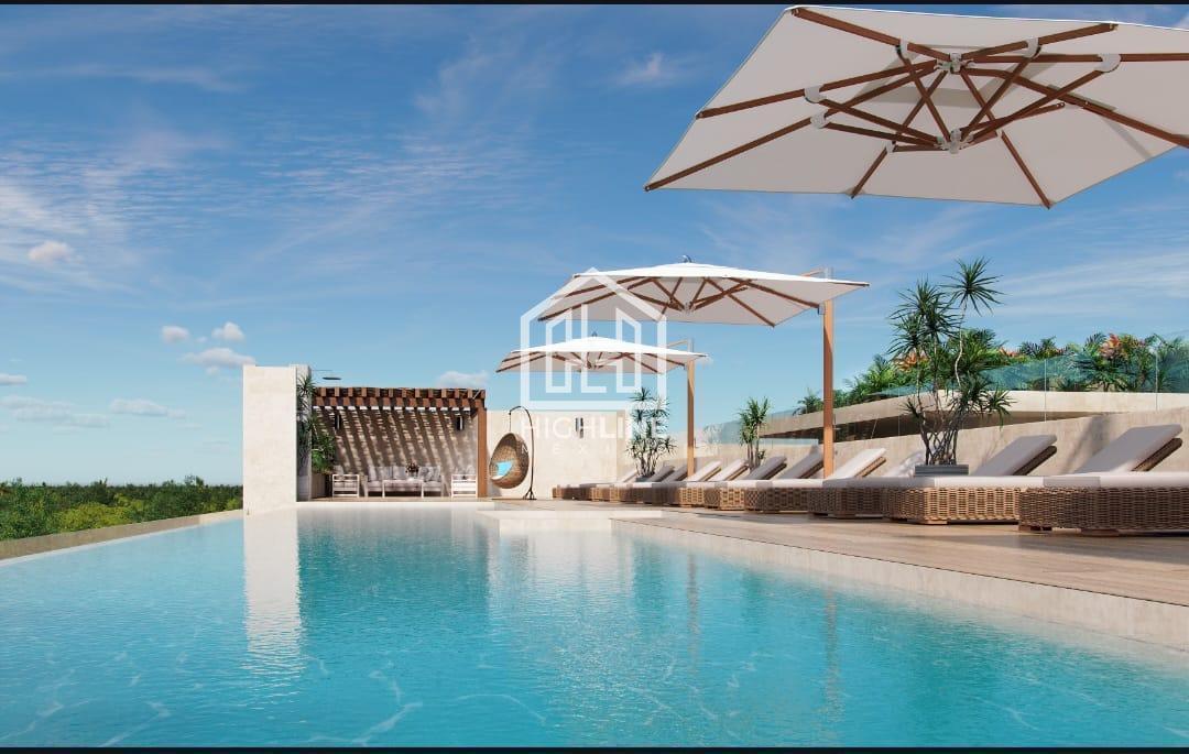 Depafrtamento en Venta Cancun 1 Habitacion con Rooftop Prvado y Casa Club