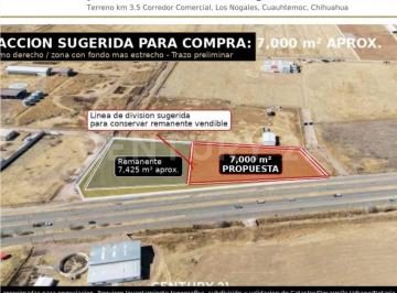 Terreno / Lote · 7000m² · - en Venta Tereno en Corredor Comercial Km 3.5 Cd. Cuauhtemoc, Chih