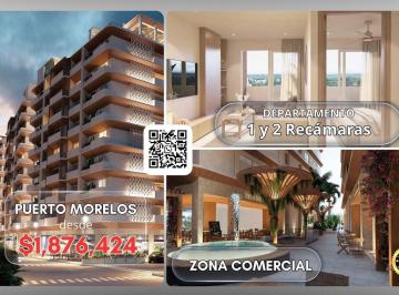 Departamento · 53m² · 1 Recámara · 1 Estacionamiento · Departamento en Venta Ubicado en Puerto Morelos a 7 Min del Mar