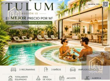 Casa · 225m² · 3 Recámaras · 2 Estacionamientos · Casa en Venta 3 Recamaras 3 Baños Alberca Jacuzzis Area de Yoga Privada y Exlusiva en Tulum
