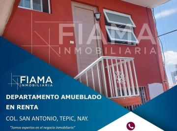 599889241bfa6e00104118e4d936d496a340609b22fce1cb2bcce250dfa44d7a · Departamento Amueblado en Renta en Col. San Antonio, Tepic, Nayarit. (F)
