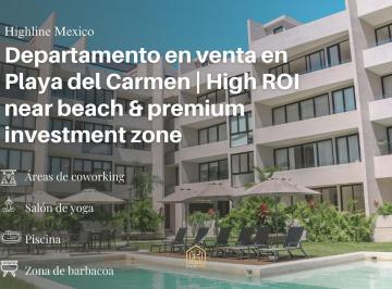 Departamento · 113m² · 1 Recámara · 1 Estacionamiento · Departamento en Venta en Playa del Carmen | High Roi Near Beach