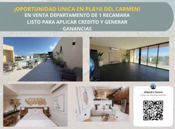Departamento · 38m² · 1 Recámara · 1 Estacionamiento · Departamento en Venta Ubicado en Playa del Carmen a 3 Minutos del Mar