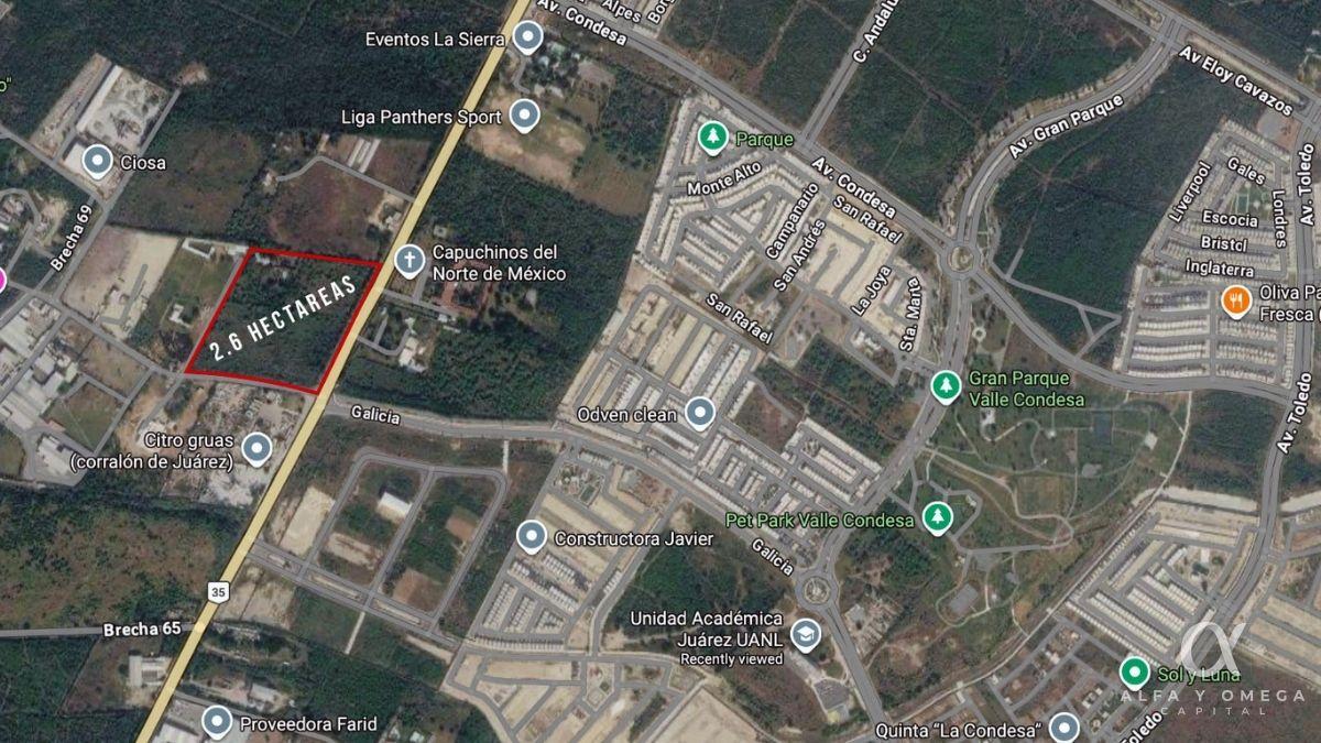 Industrial Land in Juárez, N.L. | 26,000 m² Corner Lot Adjacent to Highway