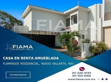 2124b7d6eeb285a6eaf726d213a53426c9bf54a8a9aeb041943f3d60a506bb0a · Casa en Renta Amueblada en Flamingos Residencial, Nuevo Vallarta, Nayarit. (F)