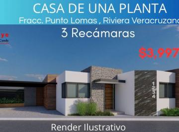 Casa de 2 habitaciones, Alvarado · Venta de Casa en Construccion de Una Planta Riviera Veracruzana