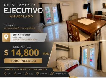 Departamento de 1 habitación, Juárez · Departamento Ejecutivo Amueblado | Servicios Incluidoszona Misiones | Atrás del Consulado