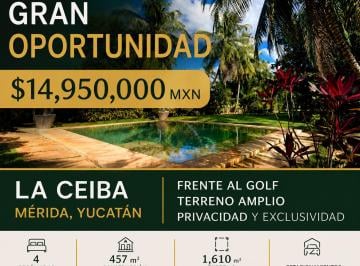 Casa de 4 habitaciones, Mérida · Excelente Oportunidad de Inversión | + 1,600 m² de Terreno en El Corazón de Club de Golf La Ceiba