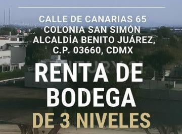 Bodega comercial · 2277m² · Bodega en 3 Niveles en Renta, Colonia Portales, Benito Juárez