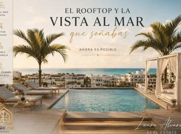 Departamento · 40m² · 1 Recámara · 1 Estacionamiento · Departamento en Playa del Carmen con Vista Al Mar y Rooftop