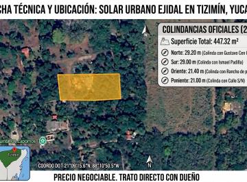 Terreno / Lote , Tizimín · Terreno en Venta – Tizimín