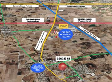 Terreno / Lote , Villa de Tezontepec · Terreno Esquina 5.6 Hectáreas | Villa Tezontepec | a 3.5 Km Platah | Urbanizado