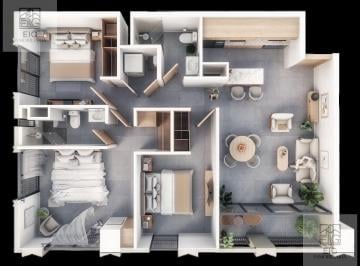 Render · Departamento en Fraccionamiento Jardines del Bosque Centro