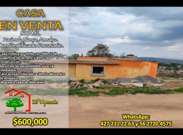 Casa de 2 habitaciones, Amealco de Bonfil · Casa Rústica en Venta en Hacienda Blanca, Amealco – Ideal Para Descanso y Tranquilidad