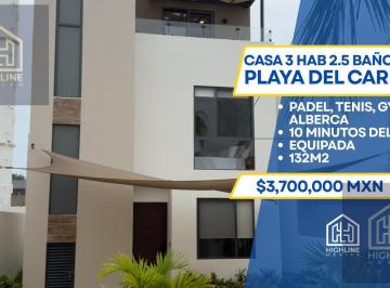 Casa · 132m² · 3 Recámaras · 2 Estacionamientos · Casa en Venta Playa del Carmen, Zona Diamante, 3 Recamaras, Sports Club, 10 Mininutos Xcaret, Roi
