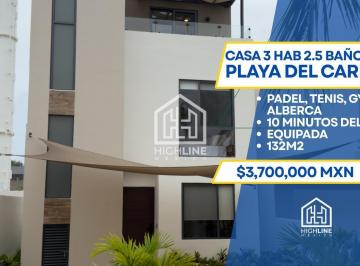 Casa · 132m² · 3 Recámaras · 2 Estacionamientos · Casa en Venta Playa del Carmen, Zona Diamante, 3 Recamaras, Sports Club, 10 Mininutos Xcaret, Roi