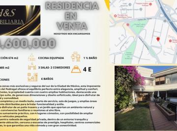Casa de 4 habitaciones, Tlalpan · Residencia en Venta