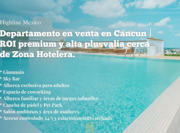 Departamento · 207m² · 3 Recámaras · 2 Estacionamientos · Departamento en Venta en Cancun |roi Premium y Alta Plusvalía. Entrega Inmediata Cerca de Zona H.