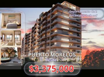 Departamento · 103m² · 2 Recámaras · 1 Estacionamiento · Departamento en Venta de 2 Recamaras Ubicado en Puerto Morelos