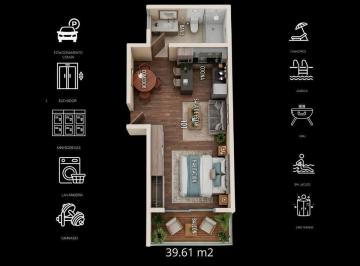 Departamento · 39m² · 1 Recámara · 1 Estacionamiento · Departamento en Venta Ubicado en Playa del Carmen a 3 Minutos del Mar