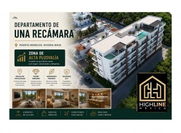 Departamento · 70m² · 1 Recámara · 1 Estacionamiento · Estudio en Venta en Puerto Morelos | Alta Plusvalía | Amenidades Premium