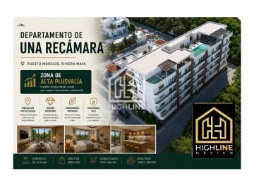 Departamento · 70m² · 1 Recámara · 1 Estacionamiento · Estudio en Venta en Puerto Morelos | Alta Plusvalía | Amenidades Premium