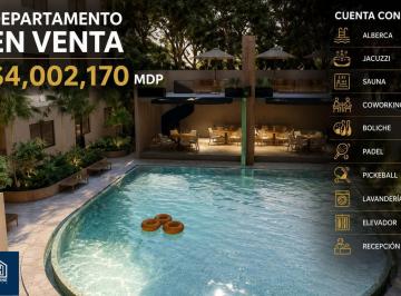 Departamento · 99m² · 2 Recámaras · 1 Estacionamiento · Departamento en Playa del Carmen 2 Recamaras 2.5 Baños Alberca Sauna Jacuzzi Lavanderia Coworking
