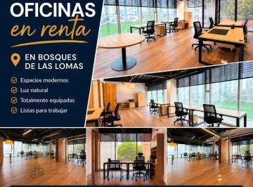 Oficina · 98m² · 2 Estacionamientos · Oficinas Amuebladas en Renta Bosques de Las Lomas, Cuajimalpa de Morelos, Cdmx