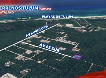 Terreno / Lote , Tulum · Region 8 Terreno en Esquina a 800 m de La Playa de Tulum