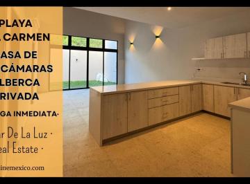Casa · 166m² · 3 Recámaras · 2 Estacionamientos · Casa de 3 Recámaras con Terraza y Alberca Privada en Venta. Playa del Carmen. Entrega Inmediata.