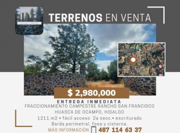 Terreno / Lote Venta MN 2,980,000 · Exclusivos Terrenos en Venta. Fraccionamiento Campestre Rancho San Francisco.